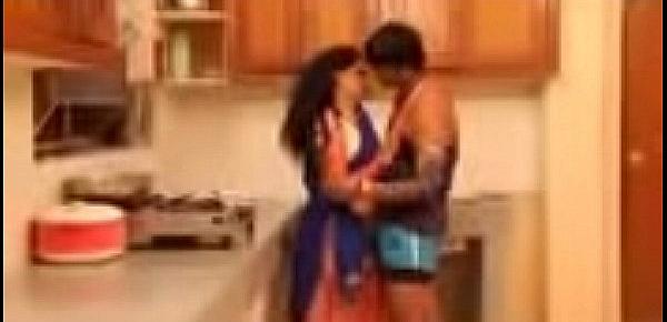  indian beautiful Housewife Romance In Kitchen